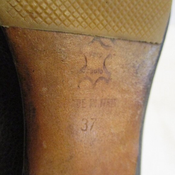 Jimmy Choo Woman Size 37 Black Tan Slide On Flat Shoes - Picture 12 of 13